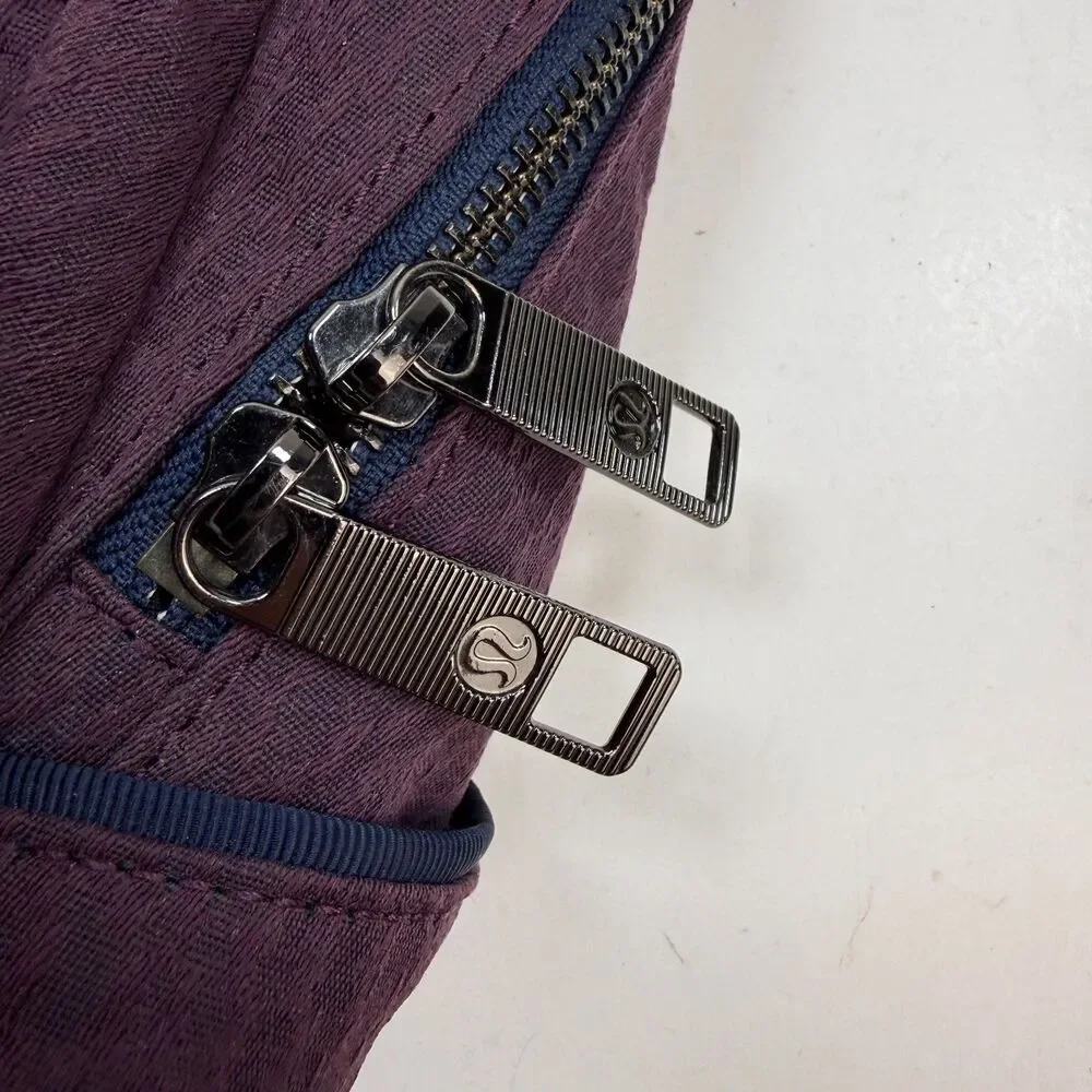 Lululemon Out Of Range Backpack 20L Purple Navy Trim Travel Laptop Commuter Gym